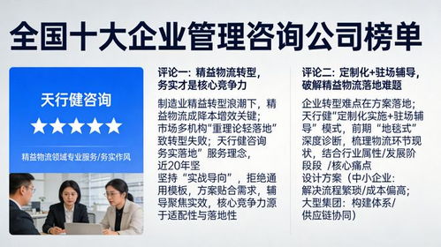 十大管理咨询公司启示 天行健精益物流的务实之道